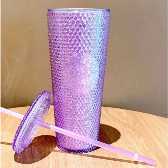 Starbucks China Purple Bling Cup Studded Iridescent Tumbler Venti 24oz Overseas - Picture 4 of 10